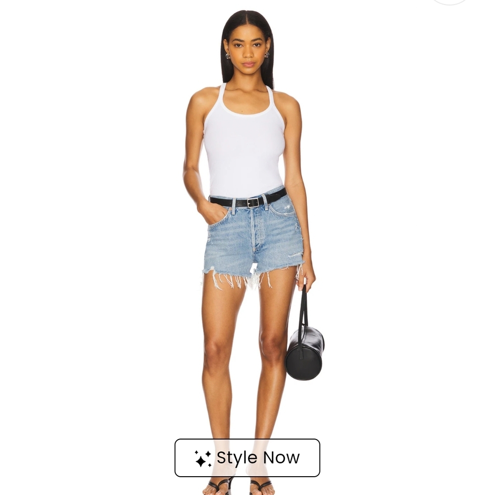 Agolde Parker Blue Jean Shorts